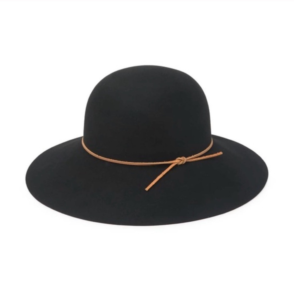 NWT Phenix 100% Wool Black Wide-Brim Hat
